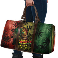 One Love Barbados Travel Bag Rastafarian Lion Reggae Grunge Style