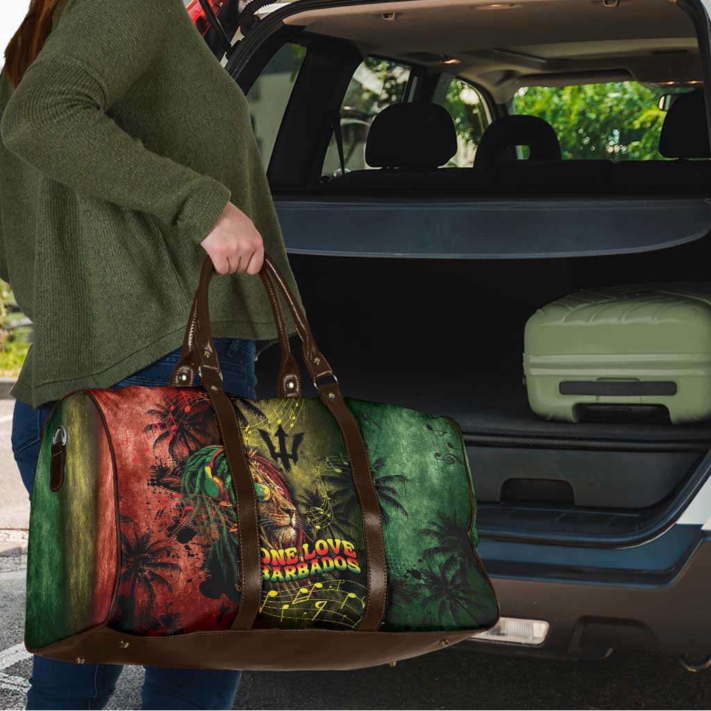 One Love Barbados Travel Bag Rastafarian Lion Reggae Grunge Style
