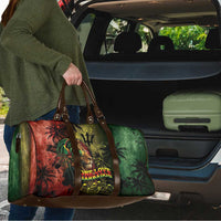 One Love Barbados Travel Bag Rastafarian Lion Reggae Grunge Style