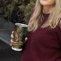 One Love Barbados Tumbler Cup Rastafarian Lion Reggae Grunge Style