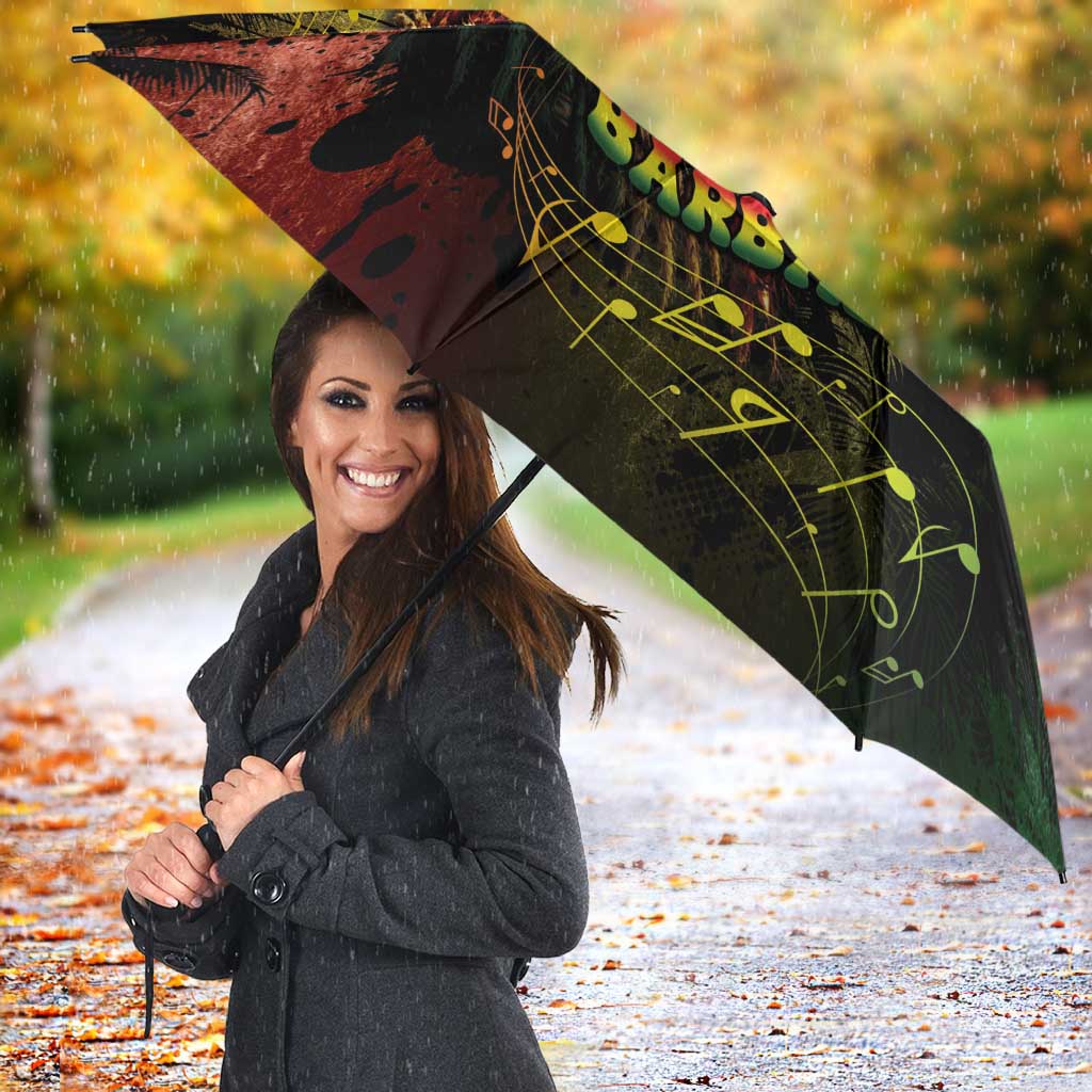One Love Barbados Umbrella Rastafarian Lion Reggae Grunge Style