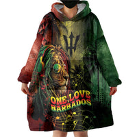 One Love Barbados Wearable Blanket Hoodie Rastafarian Lion Reggae Grunge Style