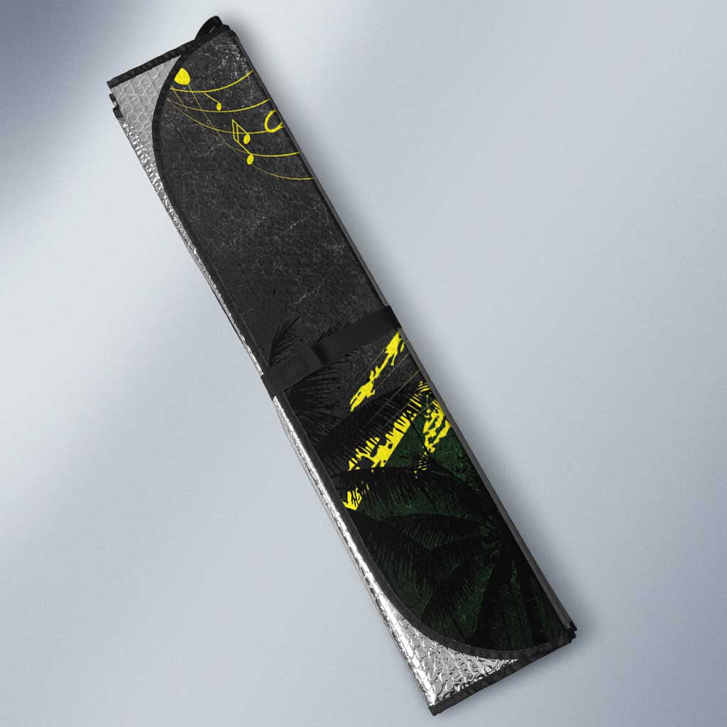 One Love Jamaica Auto Sun Shade Rastafarian Lion Reggae Grunge Style