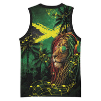 One Love Jamaica Basketball Jersey Rastafarian Lion Reggae Grunge Style