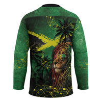One Love Jamaica Hockey Jersey Rastafarian Lion Reggae Grunge Style