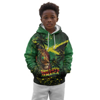 One Love Jamaica Kid Hoodie Rastafarian Lion Reggae Grunge Style