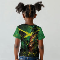 One Love Jamaica Kid T shirt Rastafarian Lion Reggae Grunge Style
