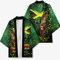 One Love Jamaica Kimono Rastafarian Lion Reggae Grunge Style