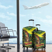 One Love Jamaica Luggage Cover Rastafarian Lion Reggae Grunge Style