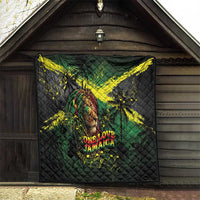 One Love Jamaica Quilt Rastafarian Lion Reggae Grunge Style