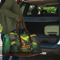 One Love Jamaica Travel Bag Rastafarian Lion Reggae Grunge Style