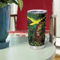One Love Jamaica Tumbler Cup Rastafarian Lion Reggae Grunge Style