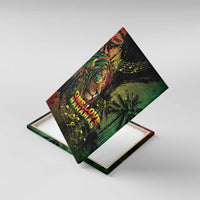 One Love Bahamas Canvas Wall Art Rastafarian Lion Reggae Grunge Style