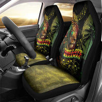 One Love Bahamas Car Seat Cover Rastafarian Lion Reggae Grunge Style
