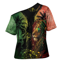 One Love Bahamas Cross Shoulder Shirt Rastafarian Lion Reggae Grunge Style