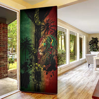 One Love Bahamas Door Cover Rastafarian Lion Reggae Grunge Style