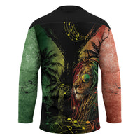 One Love Bahamas Hockey Jersey Rastafarian Lion Reggae Grunge Style