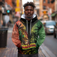 One Love Bahamas Hoodie Rastafarian Lion Reggae Grunge Style