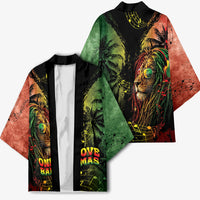 One Love Bahamas Kimono Rastafarian Lion Reggae Grunge Style