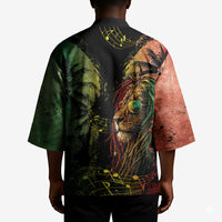One Love Bahamas Kimono Rastafarian Lion Reggae Grunge Style