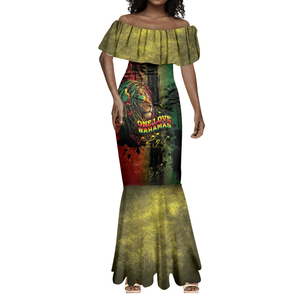 One Love Bahamas Mermaid Dress Rastafarian Lion Reggae Grunge Style