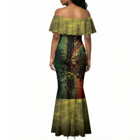 One Love Bahamas Mermaid Dress Rastafarian Lion Reggae Grunge Style