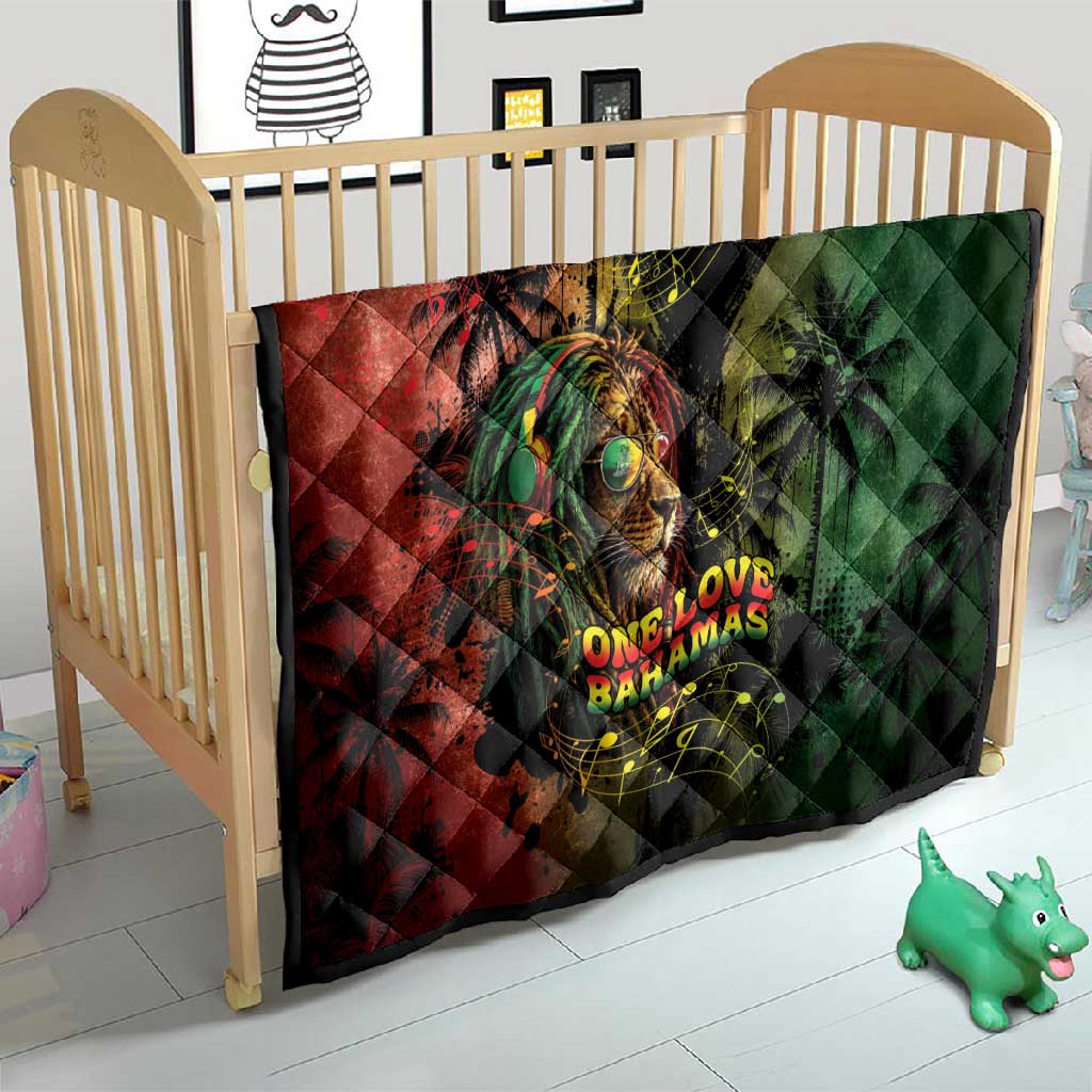One Love Bahamas Quilt Rastafarian Lion Reggae Grunge Style