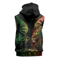 One Love Bahamas Sleeveless Zip Hoodie Rastafarian Lion Reggae Grunge Style