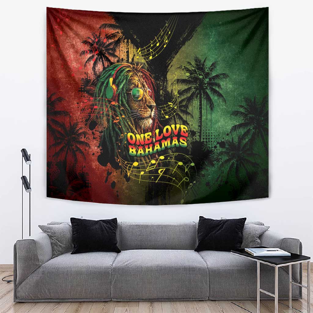 One Love Bahamas Tapestry Rastafarian Lion Reggae Grunge Style