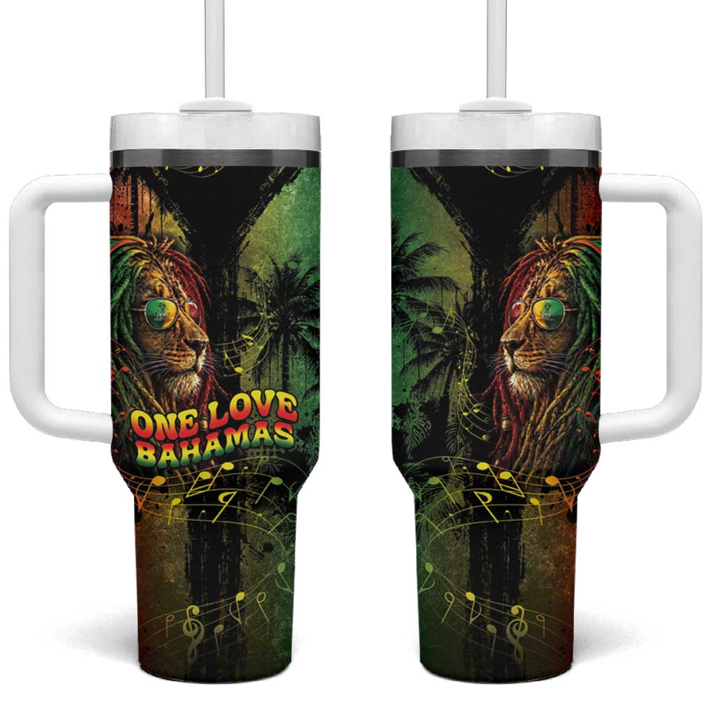 One Love Bahamas Tumbler With Handle Rastafarian Lion Reggae Grunge Style