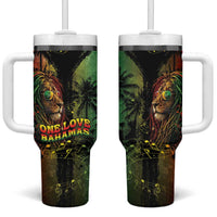 One Love Bahamas Tumbler With Handle Rastafarian Lion Reggae Grunge Style