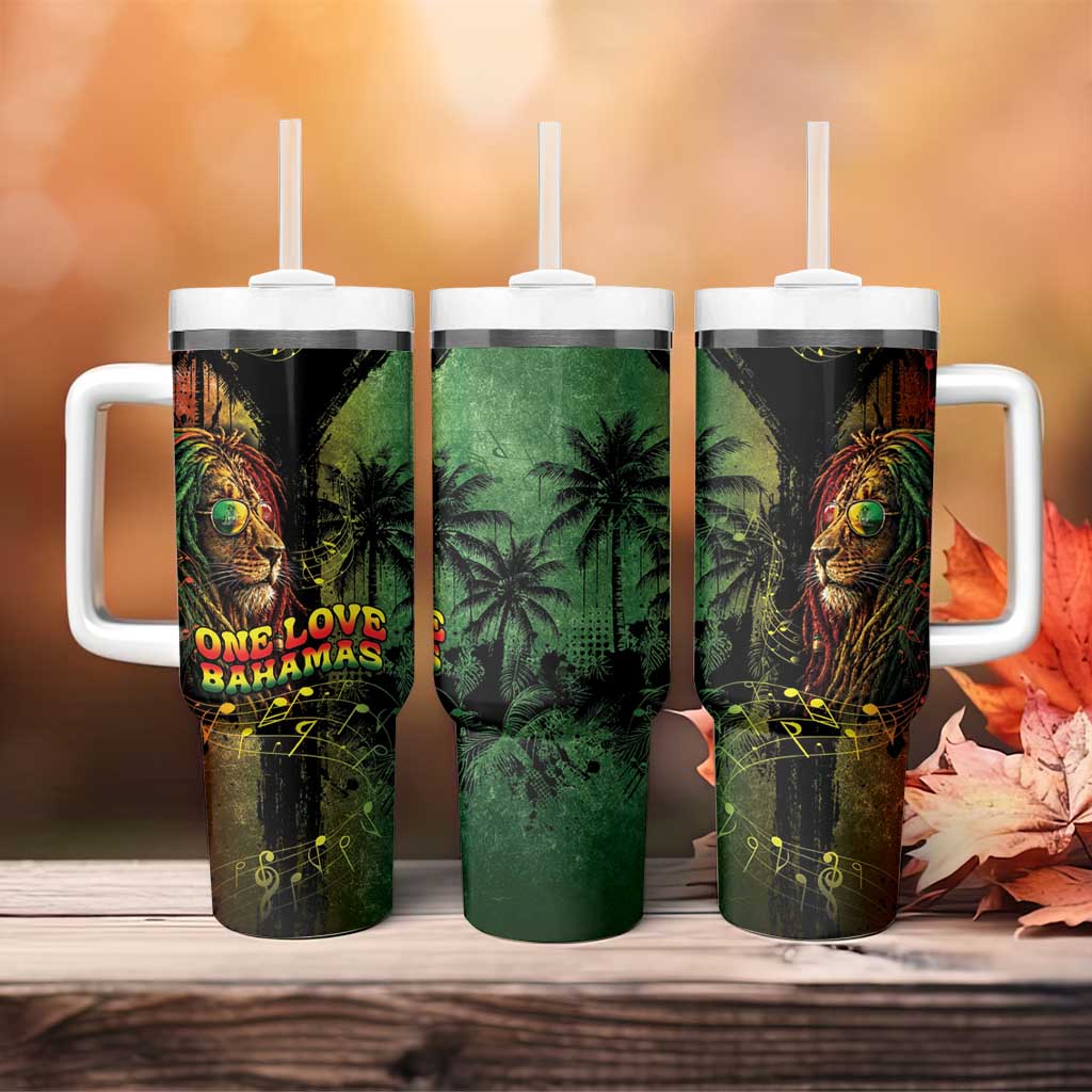One Love Bahamas Tumbler With Handle Rastafarian Lion Reggae Grunge Style