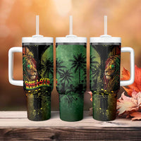 One Love Bahamas Tumbler With Handle Rastafarian Lion Reggae Grunge Style