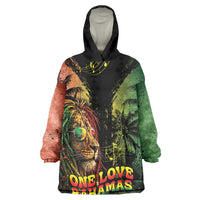 One Love Bahamas Wearable Blanket Hoodie Rastafarian Lion Reggae Grunge Style