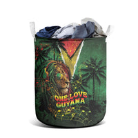 One Love Guyana Laundry Basket Rastafarian Lion Reggae Grunge Style