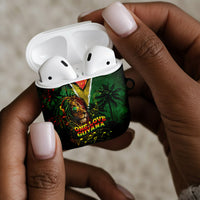 One Love Guyana AirPods Case Rastafarian Lion Reggae Grunge Style