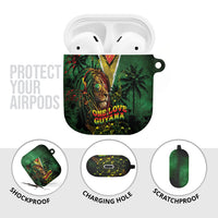 One Love Guyana AirPods Case Rastafarian Lion Reggae Grunge Style