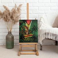 One Love Guyana Canvas Wall Art Rastafarian Lion Reggae Grunge Style