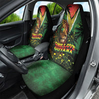 One Love Guyana Car Seat Cover Rastafarian Lion Reggae Grunge Style