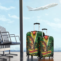 One Love Guyana Luggage Cover Rastafarian Lion Reggae Grunge Style
