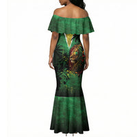One Love Guyana Mermaid Dress Rastafarian Lion Reggae Grunge Style