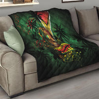 One Love Guyana Quilt Rastafarian Lion Reggae Grunge Style
