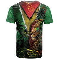 One Love Guyana T shirt Rastafarian Lion Reggae Grunge Style