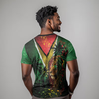 One Love Guyana T shirt Rastafarian Lion Reggae Grunge Style