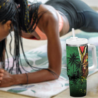 One Love Guyana Tumbler With Handle Rastafarian Lion Reggae Grunge Style