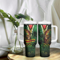 One Love Guyana Tumbler With Handle Rastafarian Lion Reggae Grunge Style