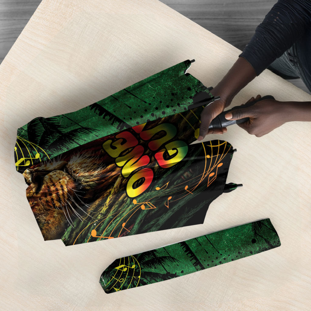 One Love Guyana Umbrella Rastafarian Lion Reggae Grunge Style