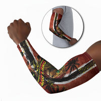 One Love Trinidad And Tobago Arm Sleeves Rastafarian Lion Reggae Grunge Style