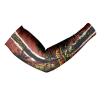 One Love Trinidad And Tobago Arm Sleeves Rastafarian Lion Reggae Grunge Style