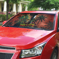 One Love Trinidad And Tobago Auto Sun Shade Rastafarian Lion Reggae Grunge Style